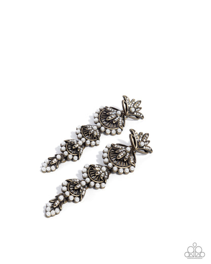 Ornate Optimism - brass - Paparazzi earrings