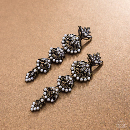 Ornate Optimism - brass - Paparazzi earrings