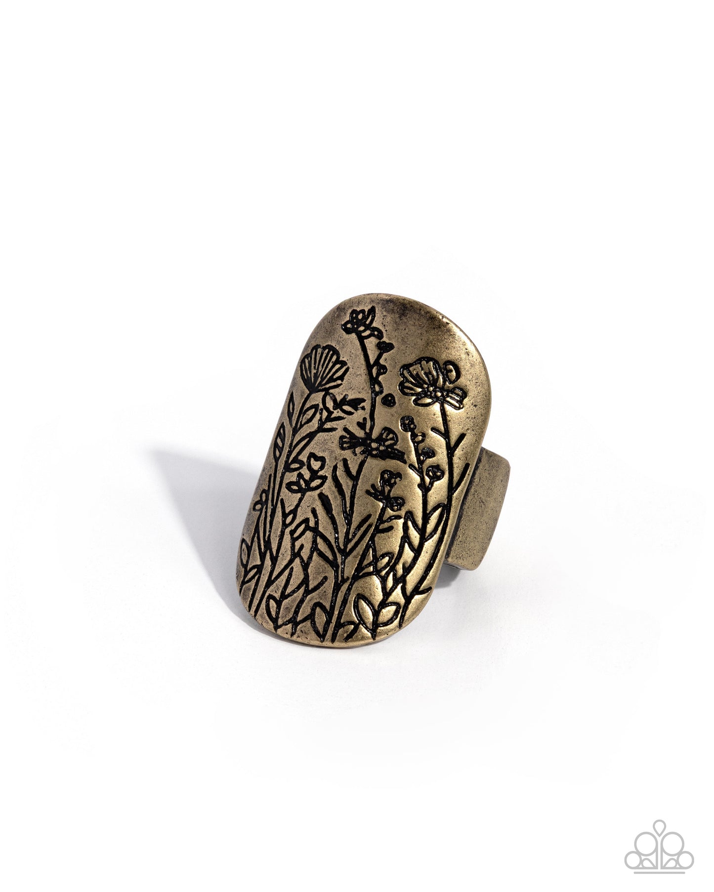 Out in the Garden - brass - Paparazzi ring