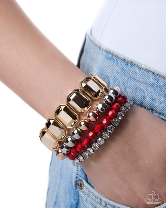 Outstanding Operation - red - Paparazzi bracelet