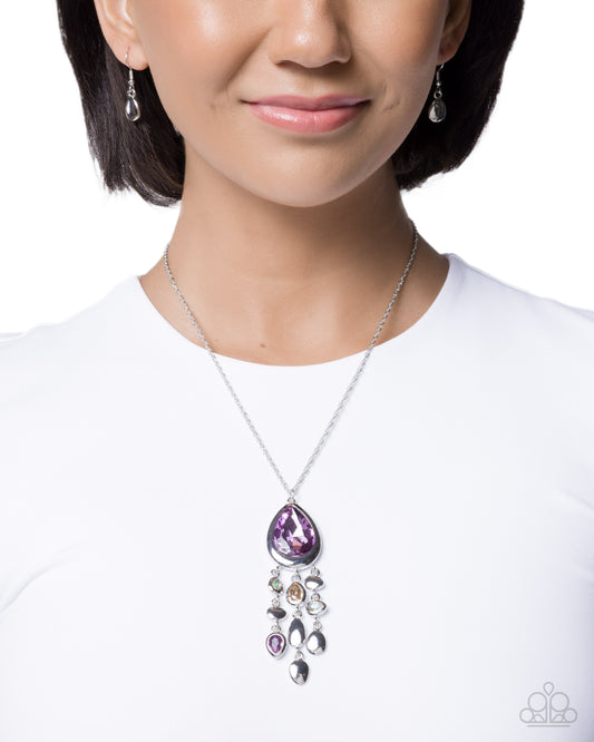 Oval Observation - purple - Paparazzi necklace