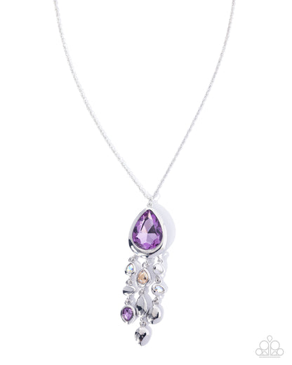 Oval Observation - purple - Paparazzi necklace