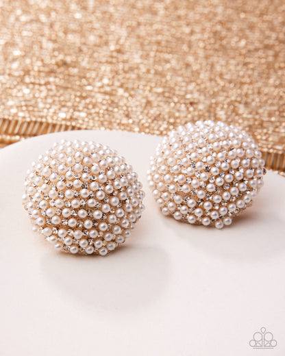 Overwhelming Opulence - gold - Paparazzi earrings