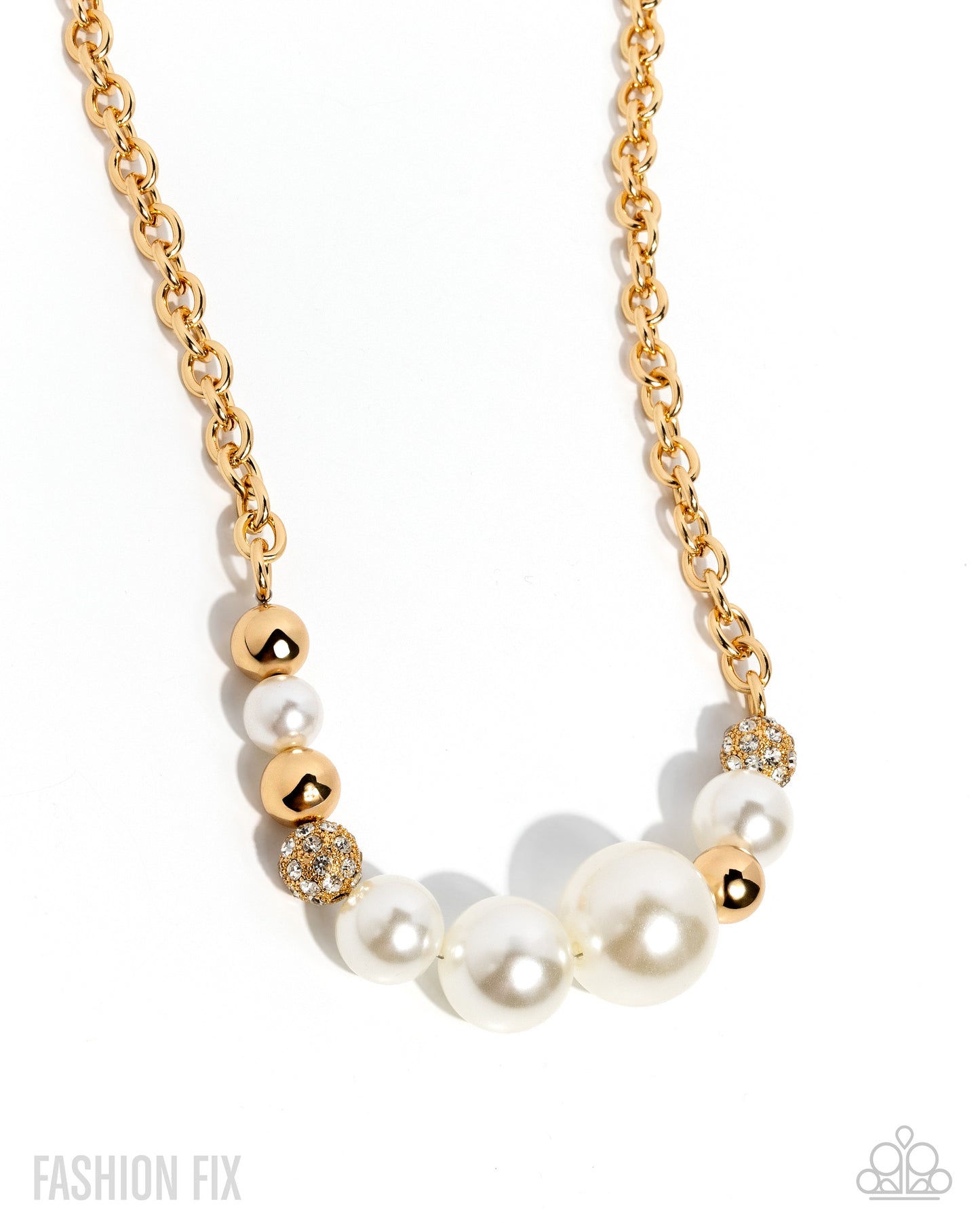 Owning the Room - gold - Paparazzi necklace