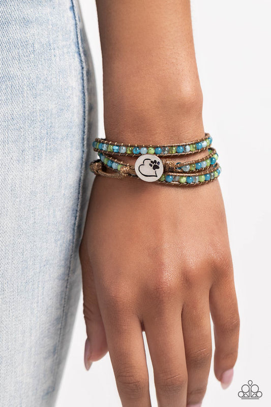 PAW-sitive Thinking - blue - Paparazzi bracelet