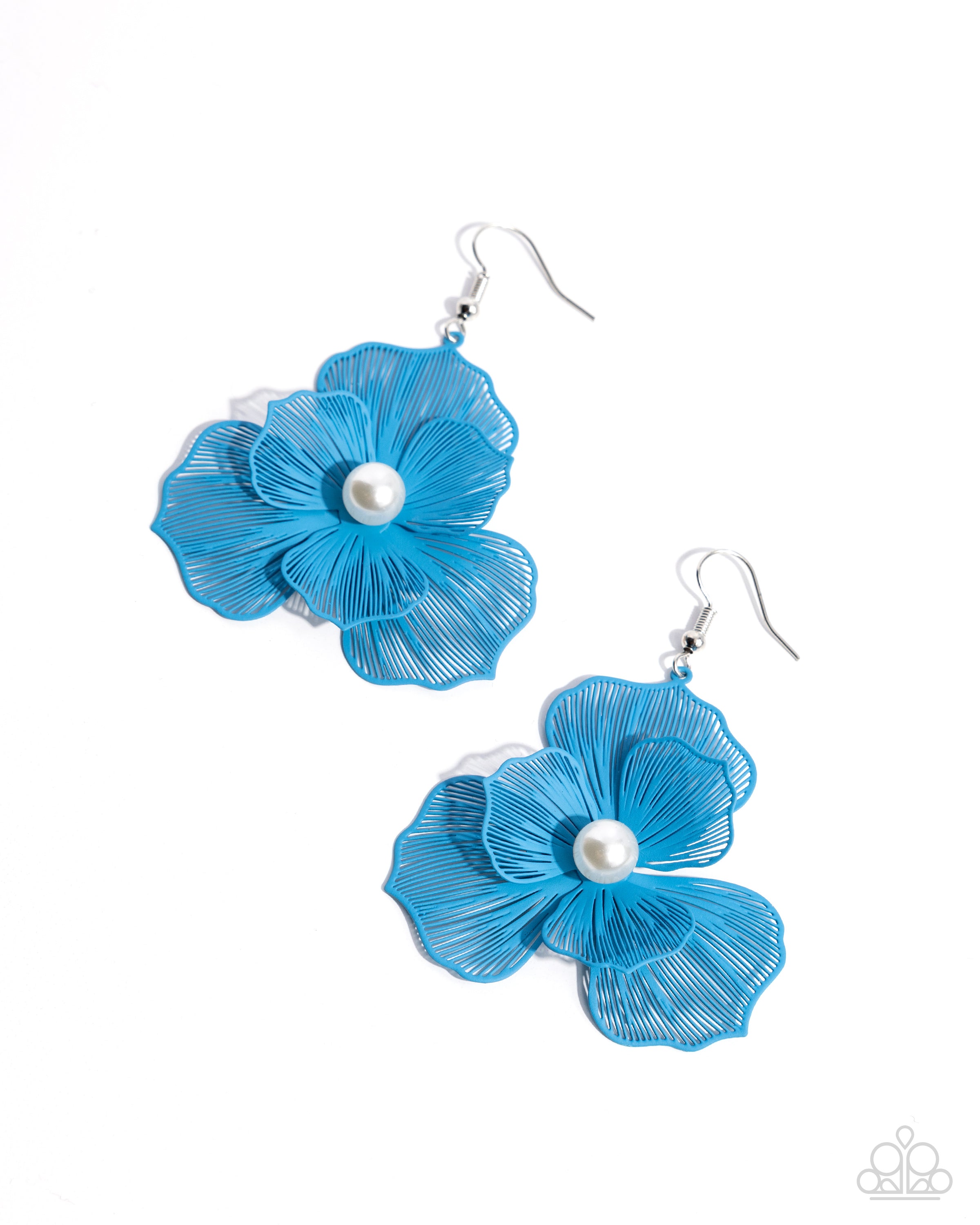 Caribbean Blue Petal shops Earrings