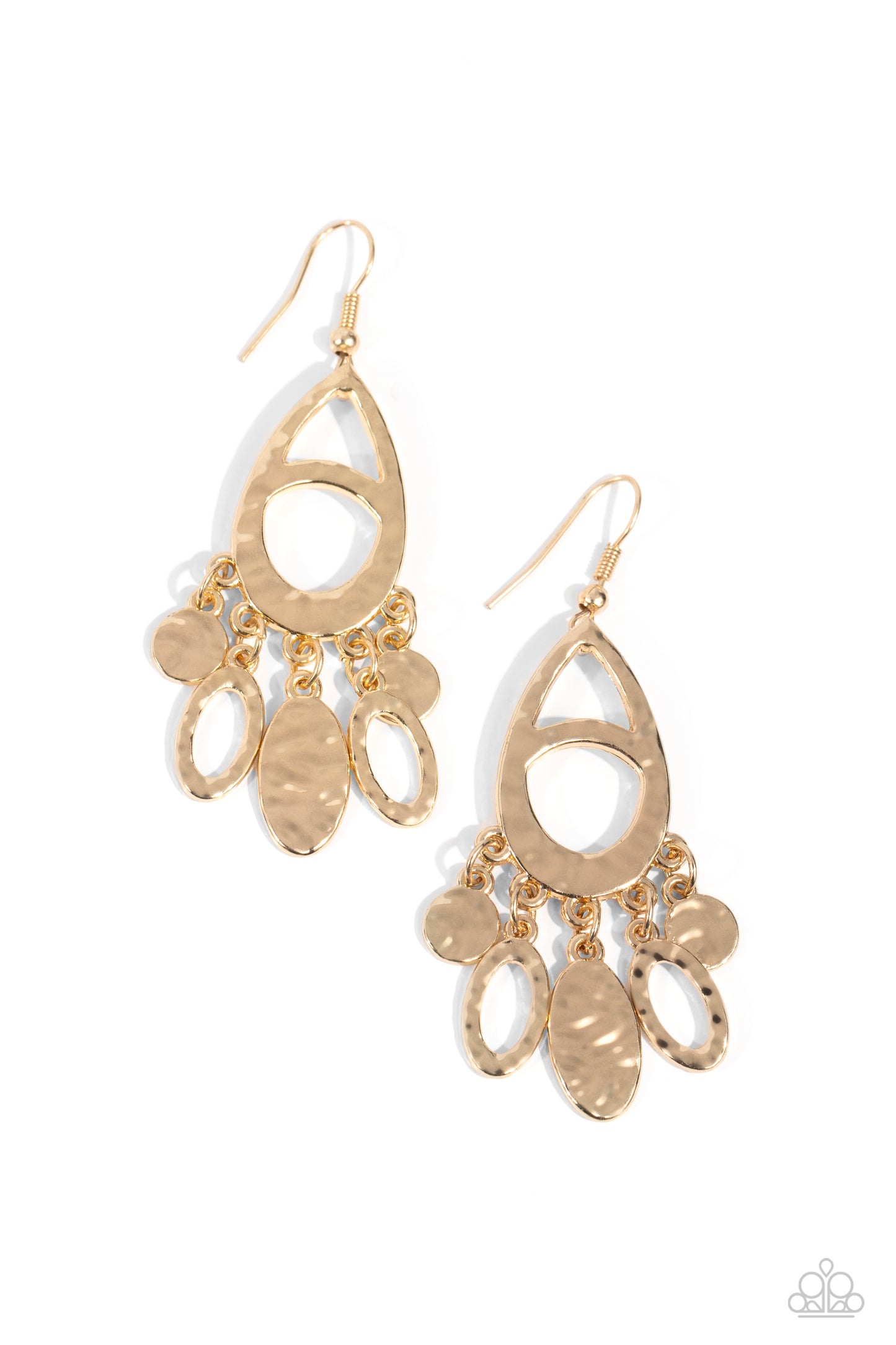 PLAINS Jane - gold - Paparazzi earrings
