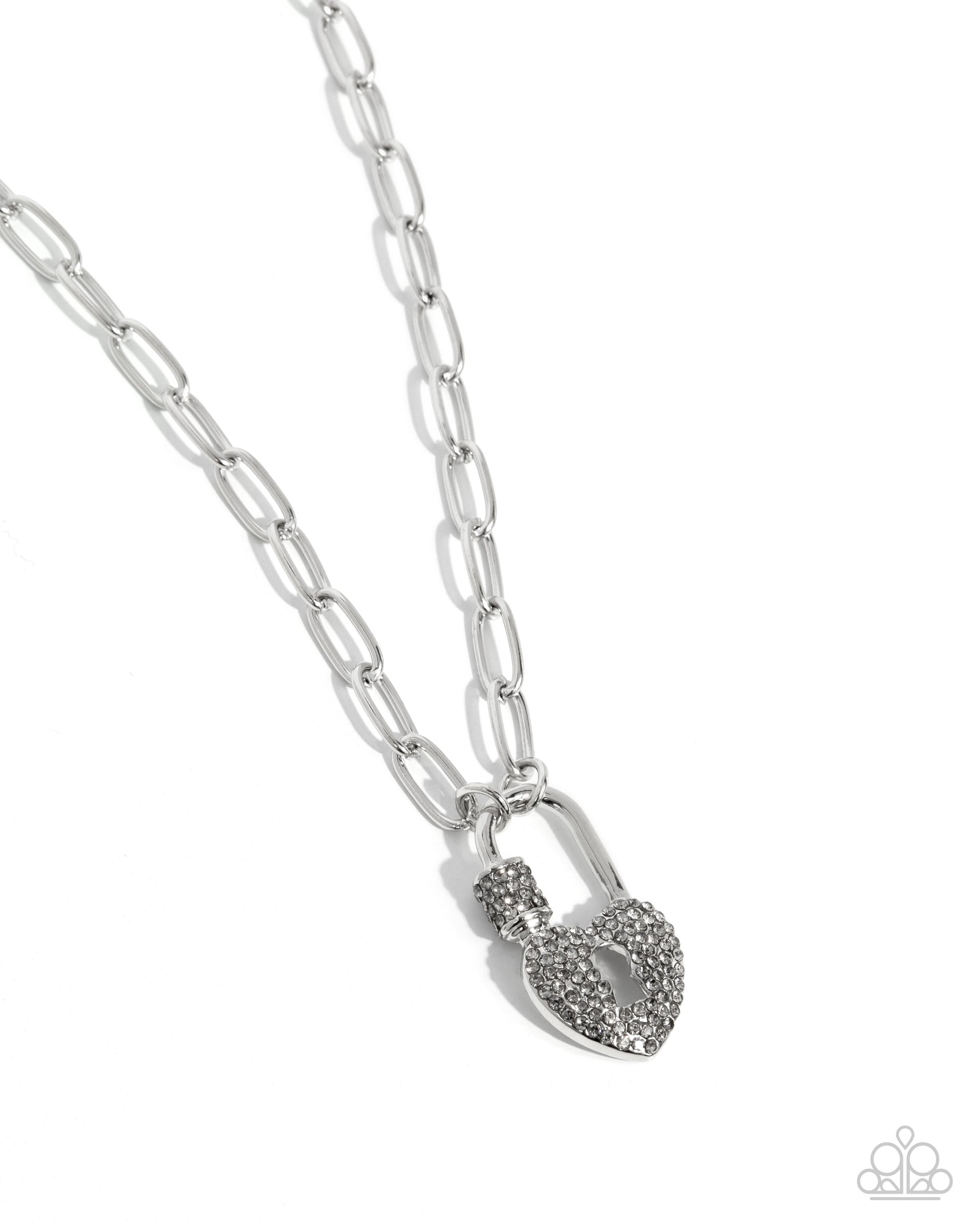 Padlock Potential - silver - Paparazzi necklace