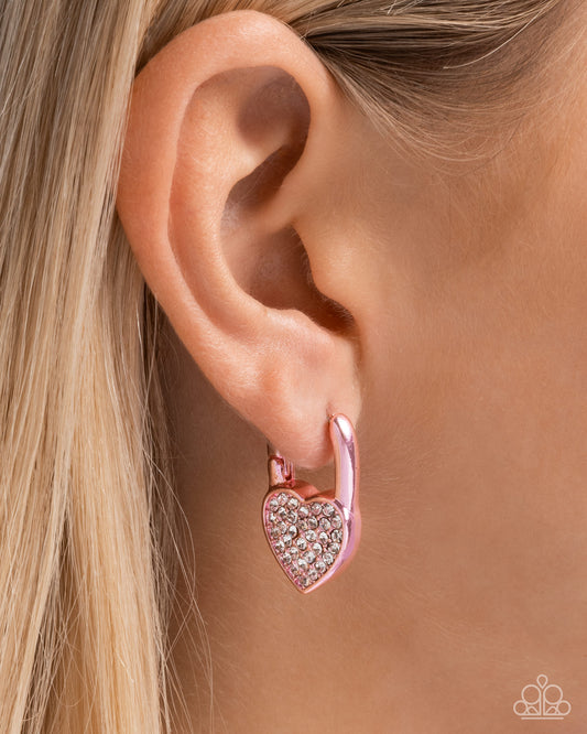 Padlocked Promise - pink - Paparazzi earrings