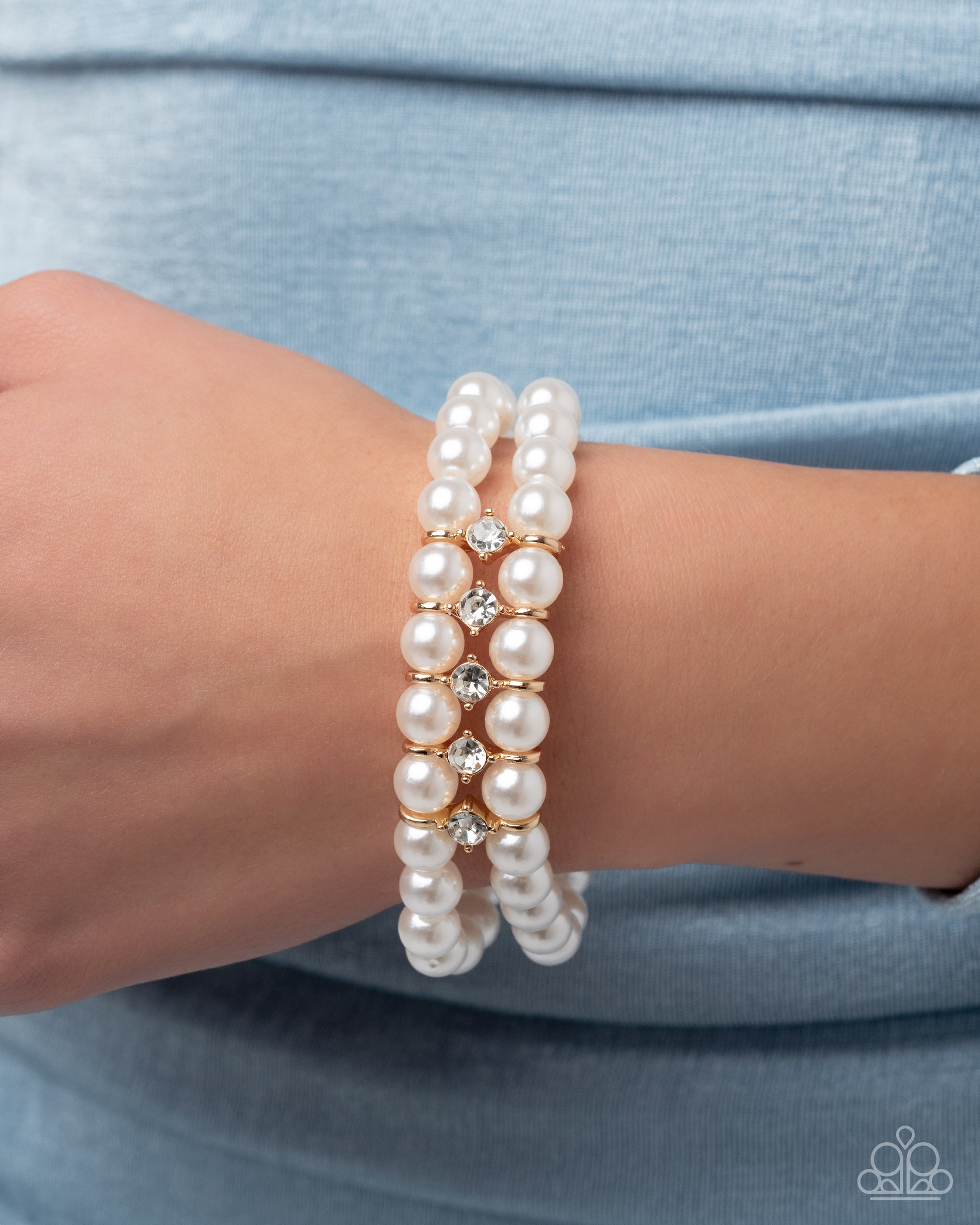 Paid in Pearls - gold - Paparazzi complete set