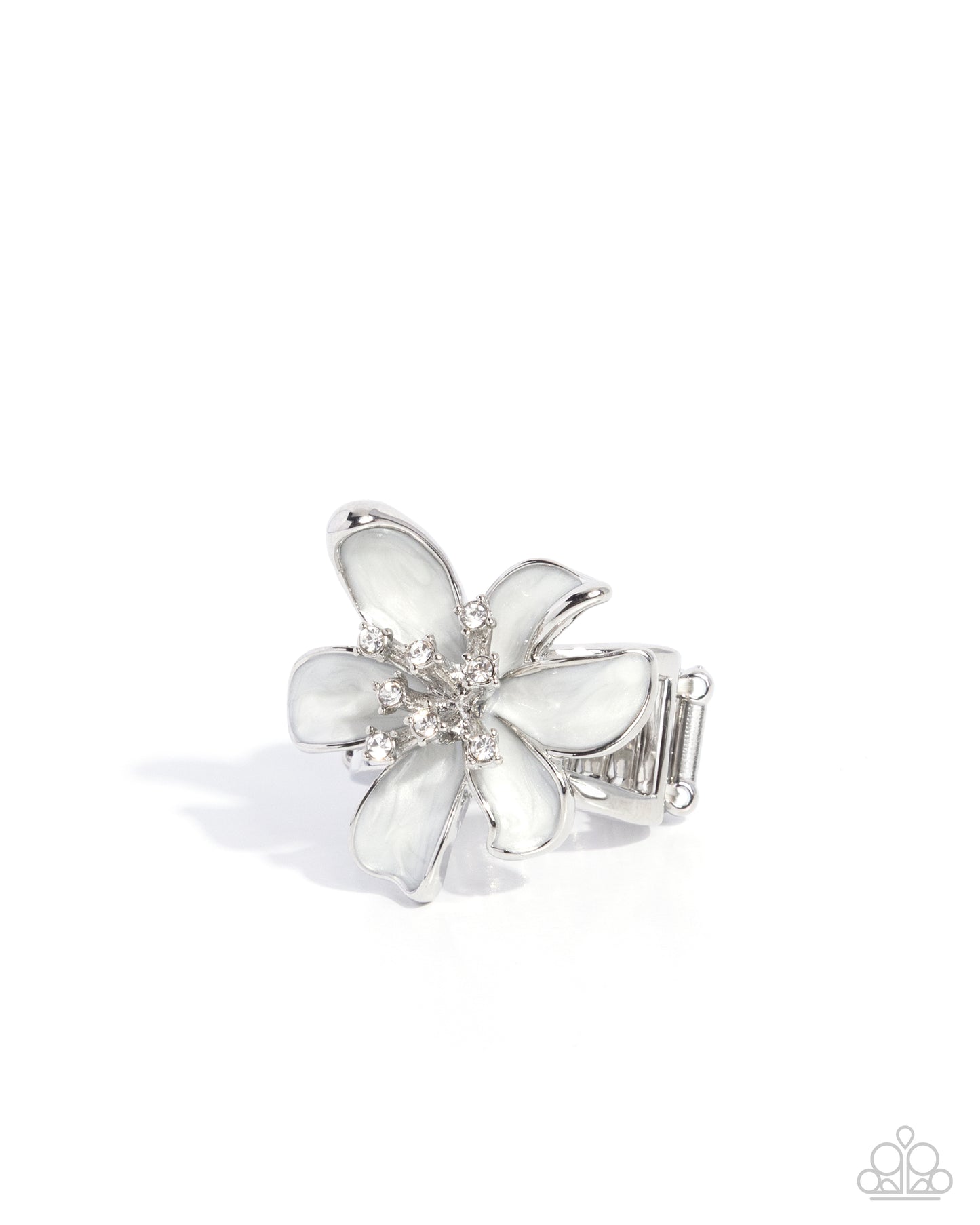 Painted Party - white - Paparazzi ring