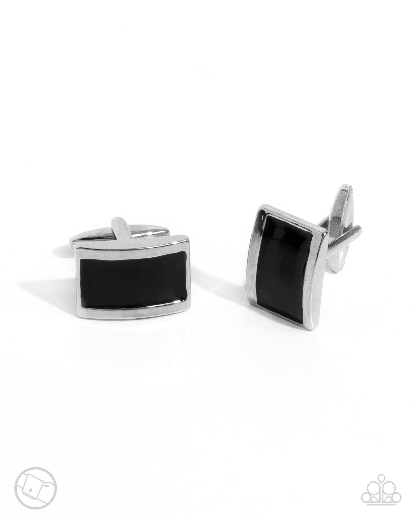 Painted Passenger - black - Paparazzi MENS cuff links