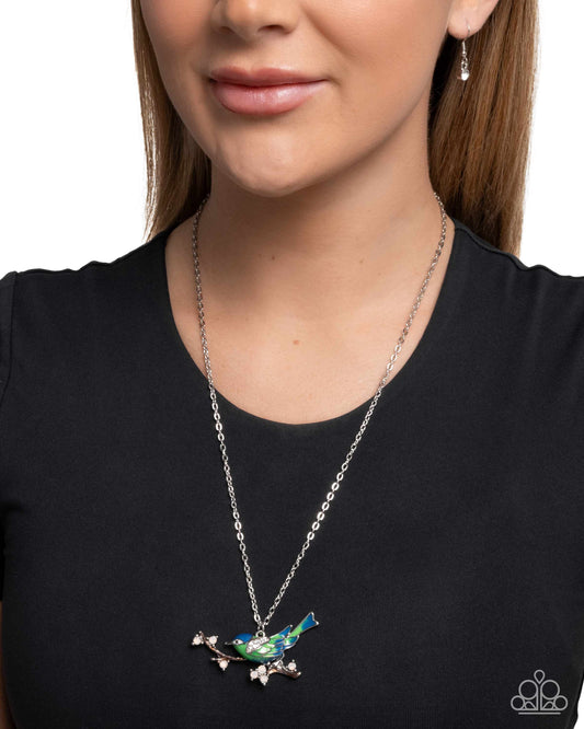 Painted Perch - blue - Paparazzi necklace