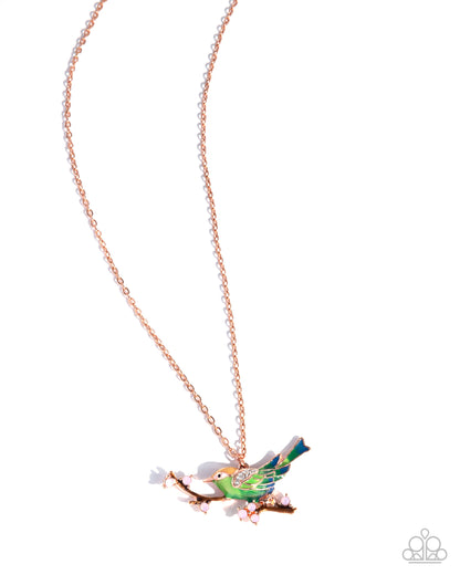 Painted Perch - copper - Paparazzi necklace