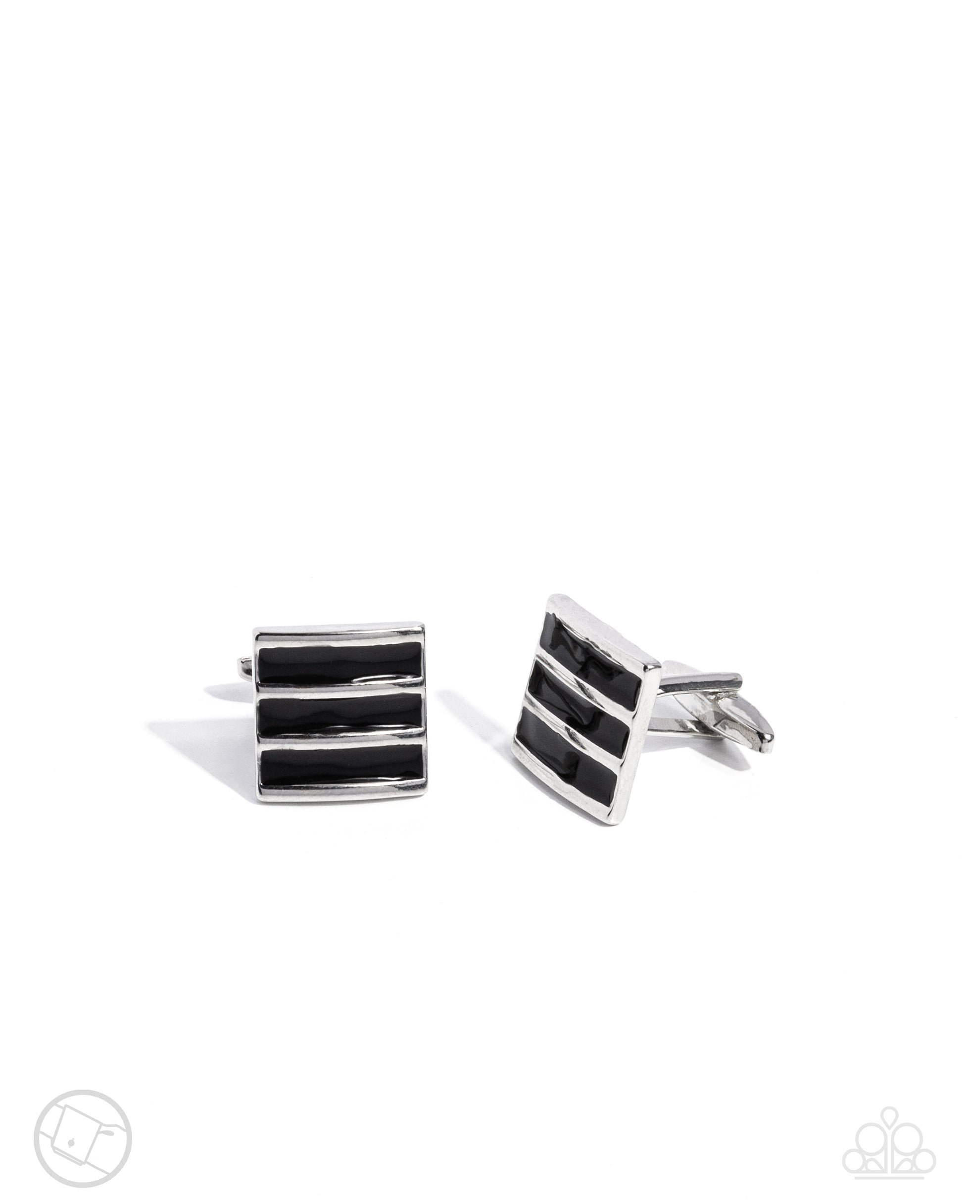 Painted Poker - black - Paparazzi MENS cufflinks