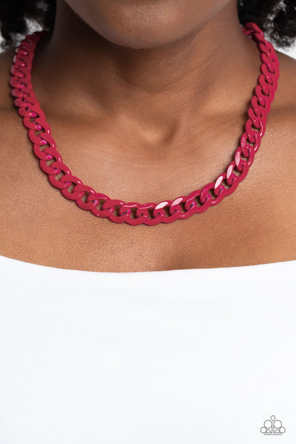 Painted Powerhouse - pink - Paparazzi necklace