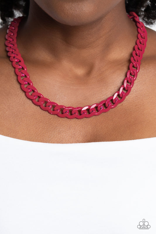 Painted Powerhouse - pink - Paparazzi necklace
