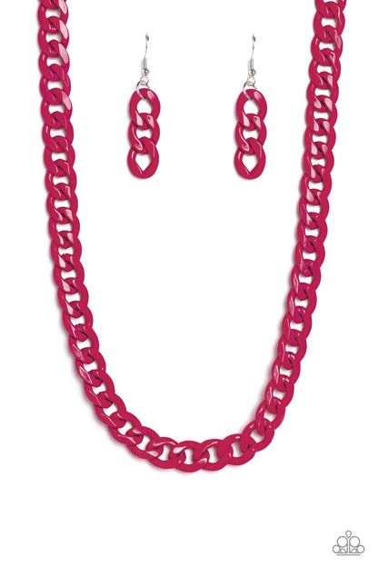 Painted Powerhouse - pink - Paparazzi necklace