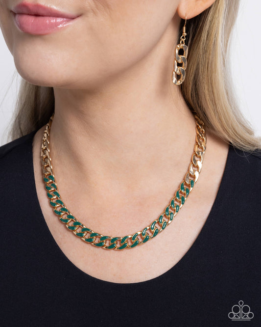 Painted Problem - green - Paparazzi necklace