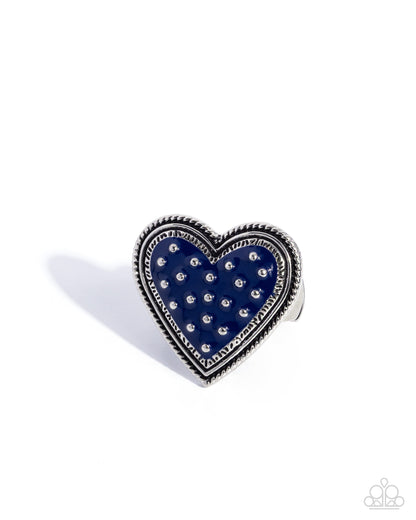 Painted Production - blue - Paparazzi ring