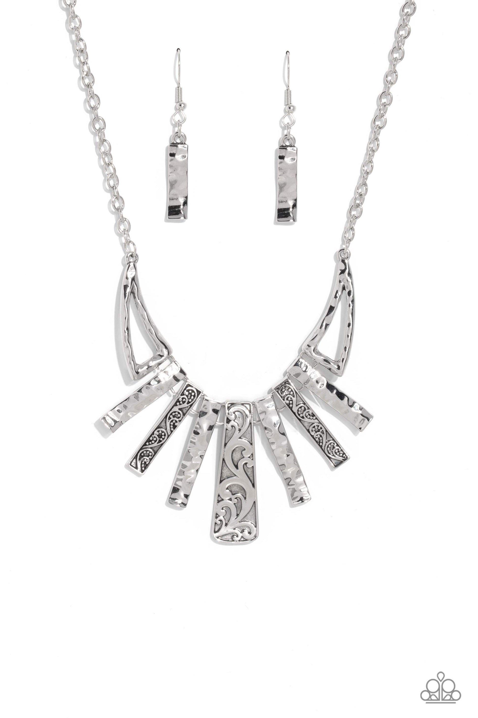 Paisley Pastime - silver - Paparazzi necklace