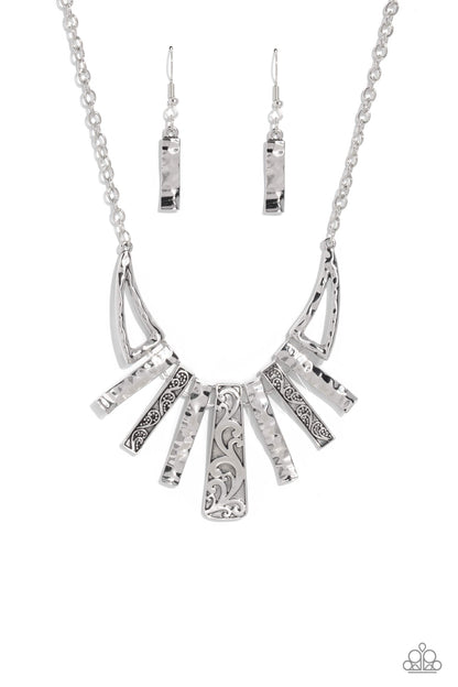 Paisley Pastime - silver - Paparazzi necklace