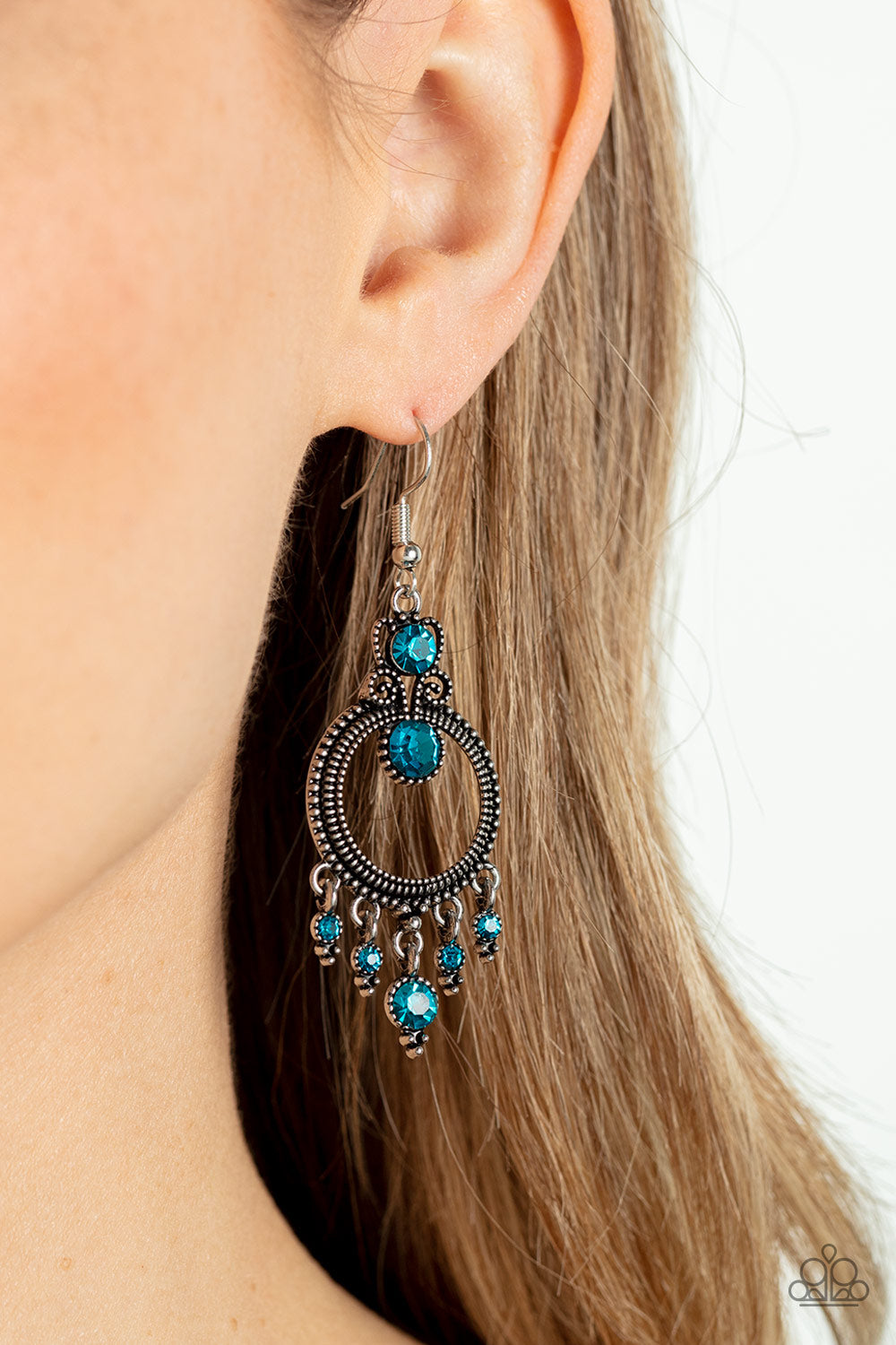 Palace Politics - blue - Paparazzi earrings