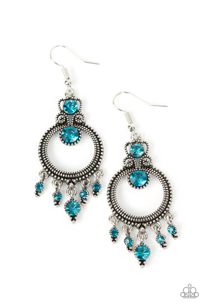 Palace Politics - blue - Paparazzi earrings