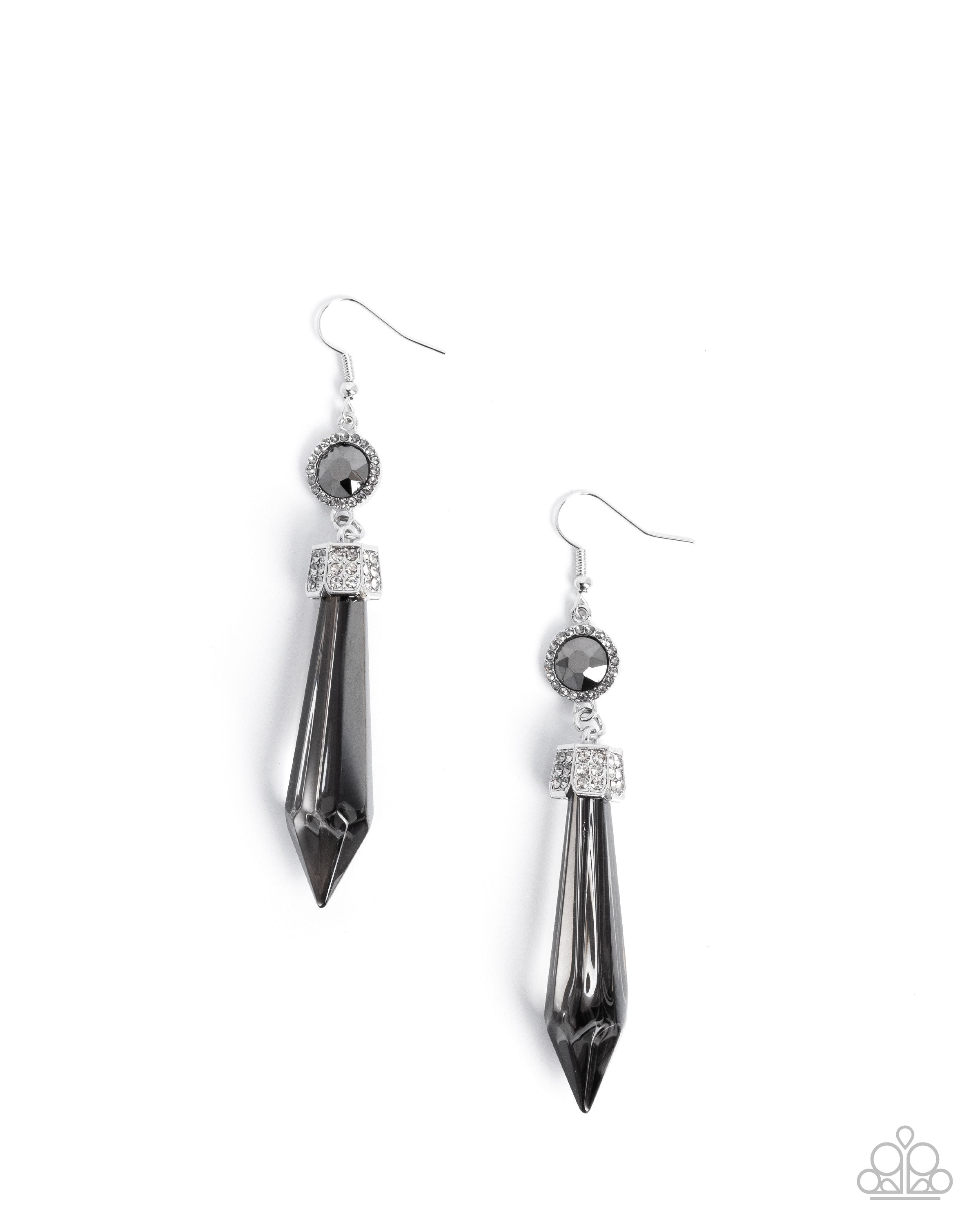 Palatial Pizzazz - silver - Paparazzi earrings – JewelryBlingThing
