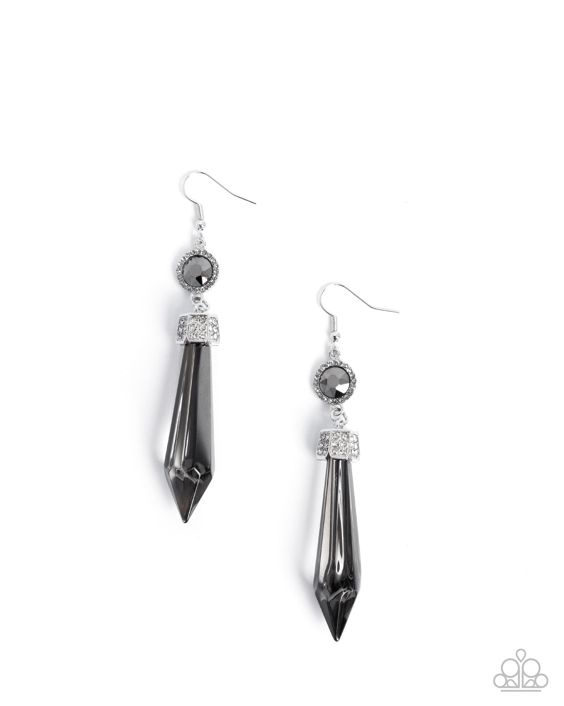 Palatial Pizzazz - silver - Paparazzi earrings