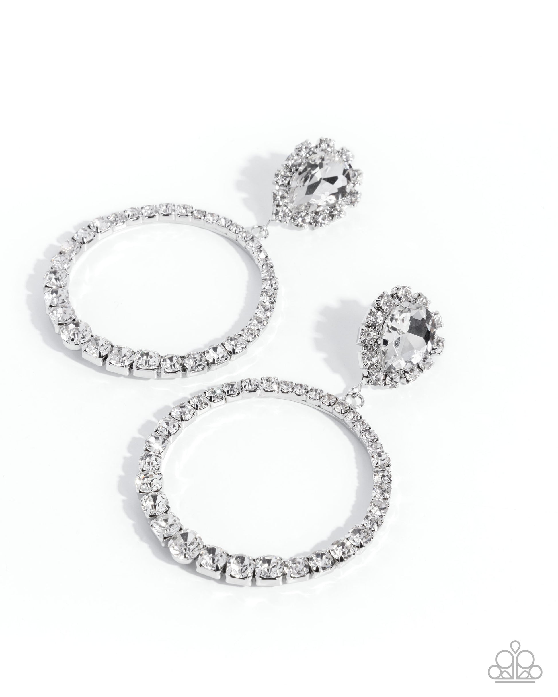 Palatial Polish - white - Paparazzi earrings