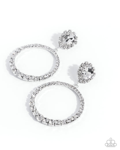 Palatial Polish - white - Paparazzi earrings
