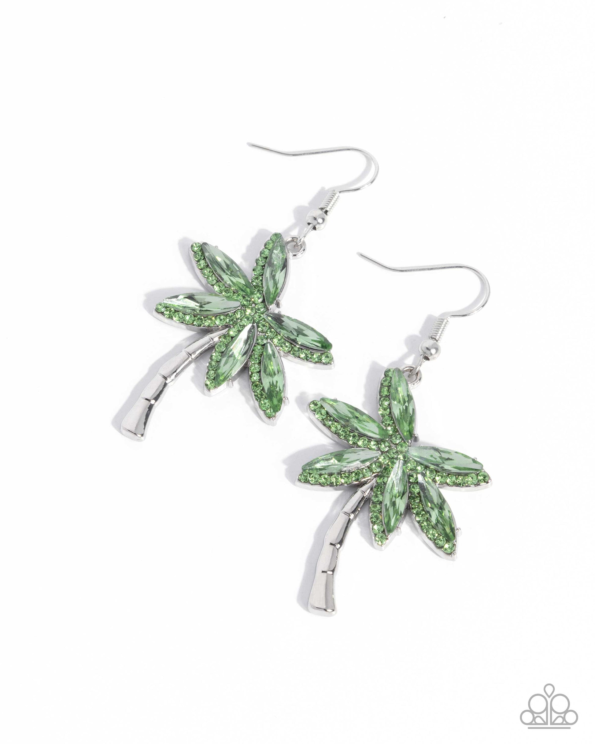 Palm Tree Party - green - Paparazzi earrings