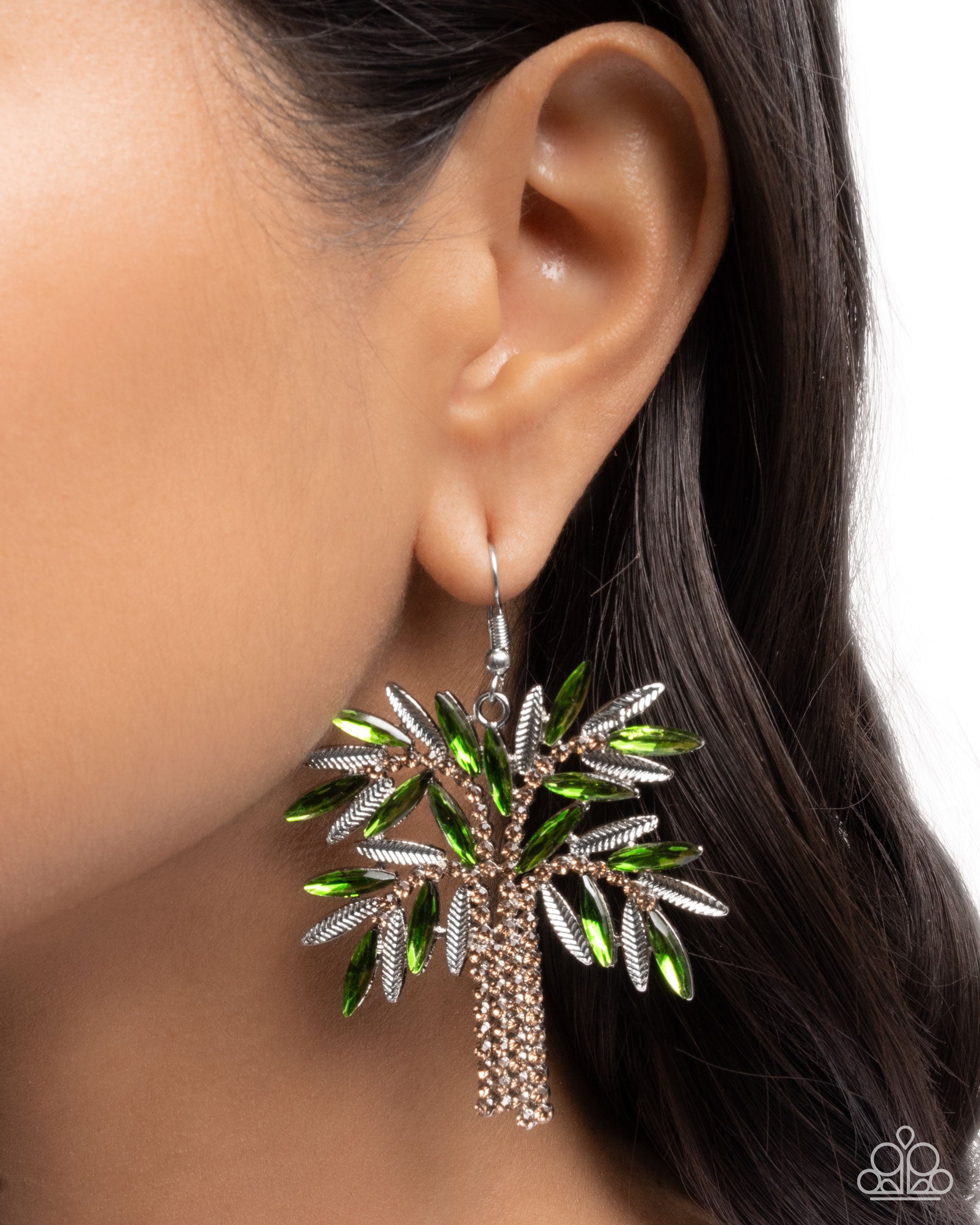 Palm Tree Pizzazz - green - Paparazzi earrings