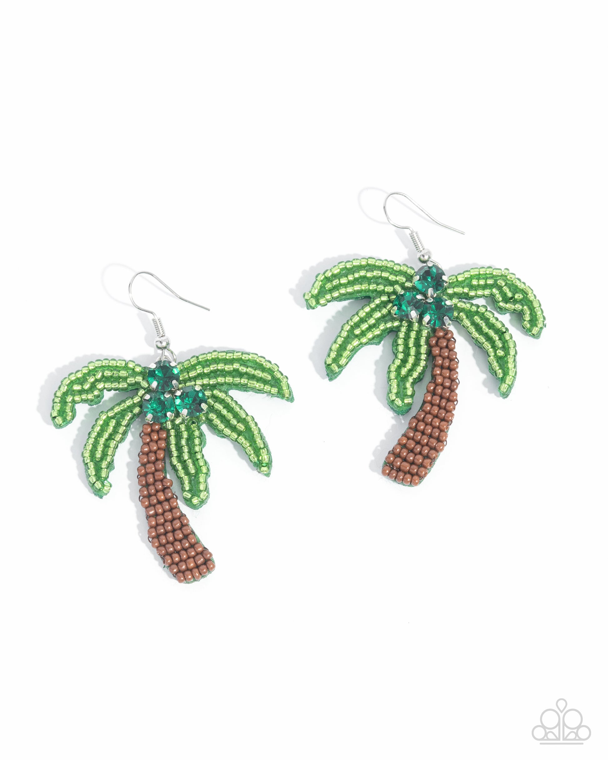 Pampered Palm Tree - green - Paparazzi earrings