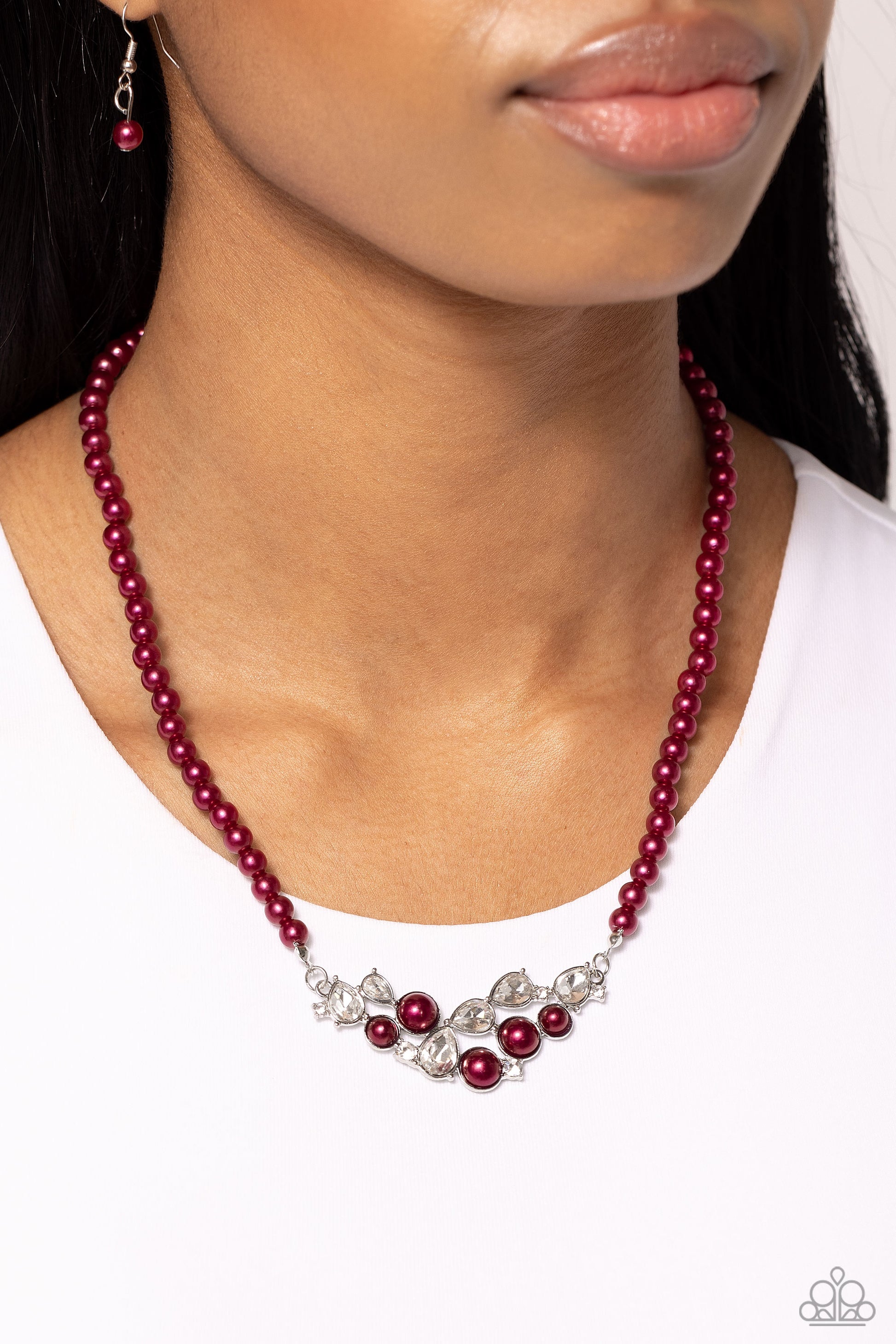 Pampered Pearls - red - Paparazzi necklace