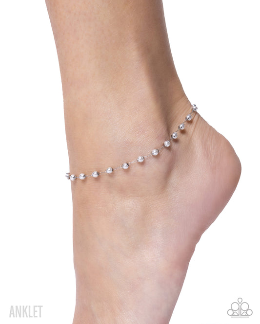 Pampered Potential - white - Paparazzi anklet