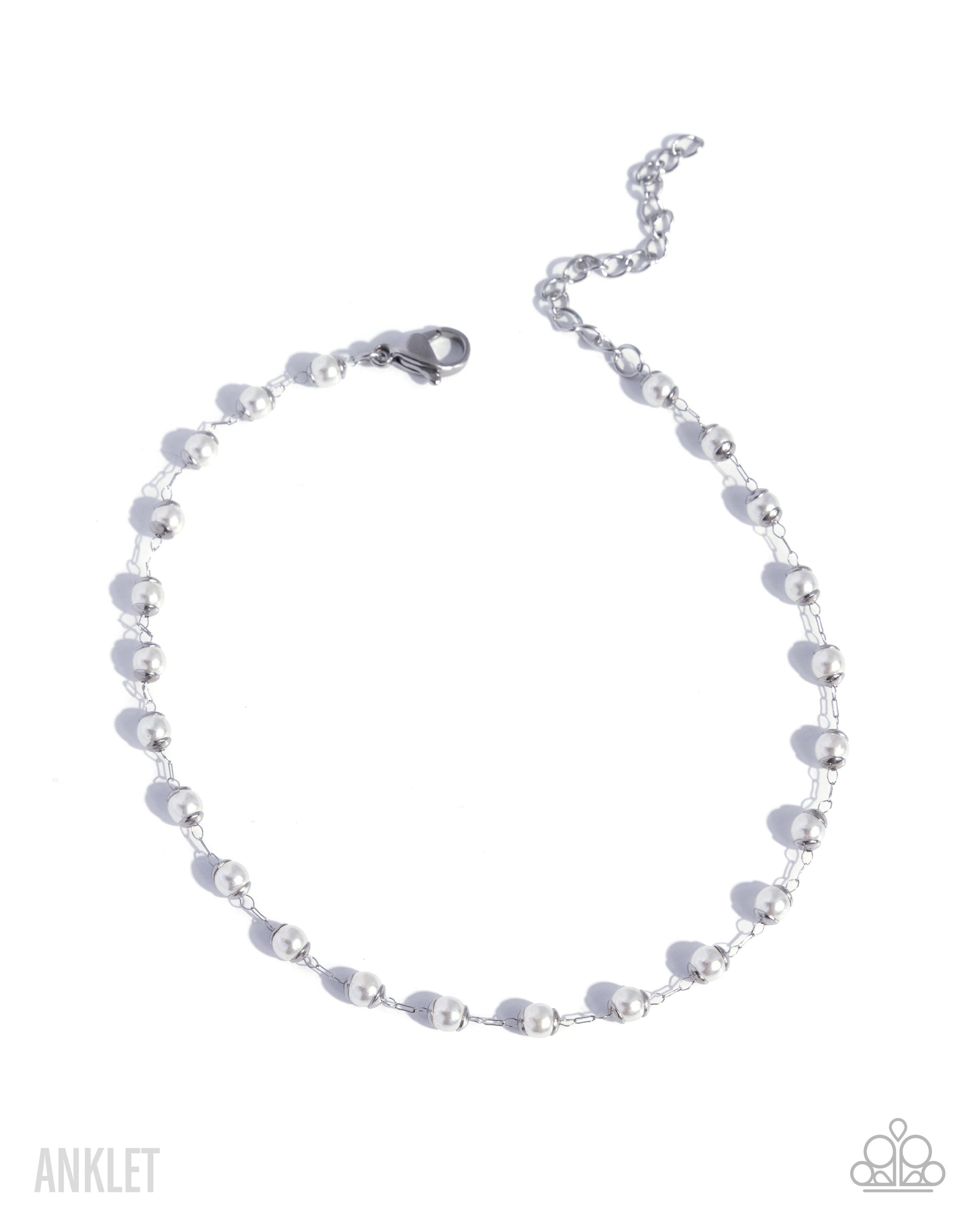 Pampered Potential - white - Paparazzi anklet