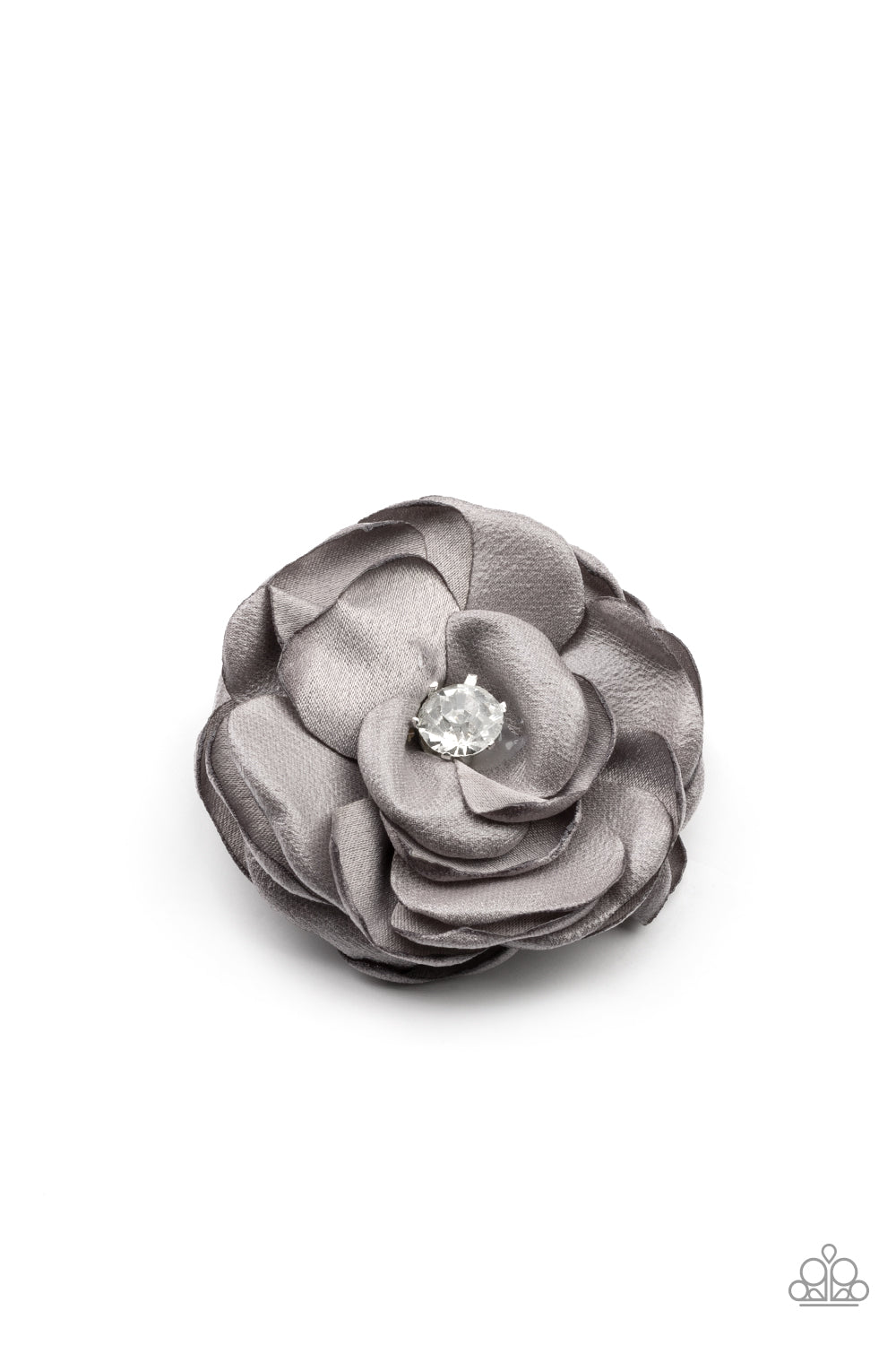 Pampered in Petals - silver - Paparazzi hair clip