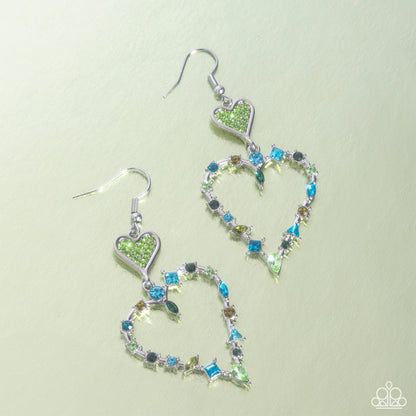 Parallel Passion - green - Paparazzi earrings