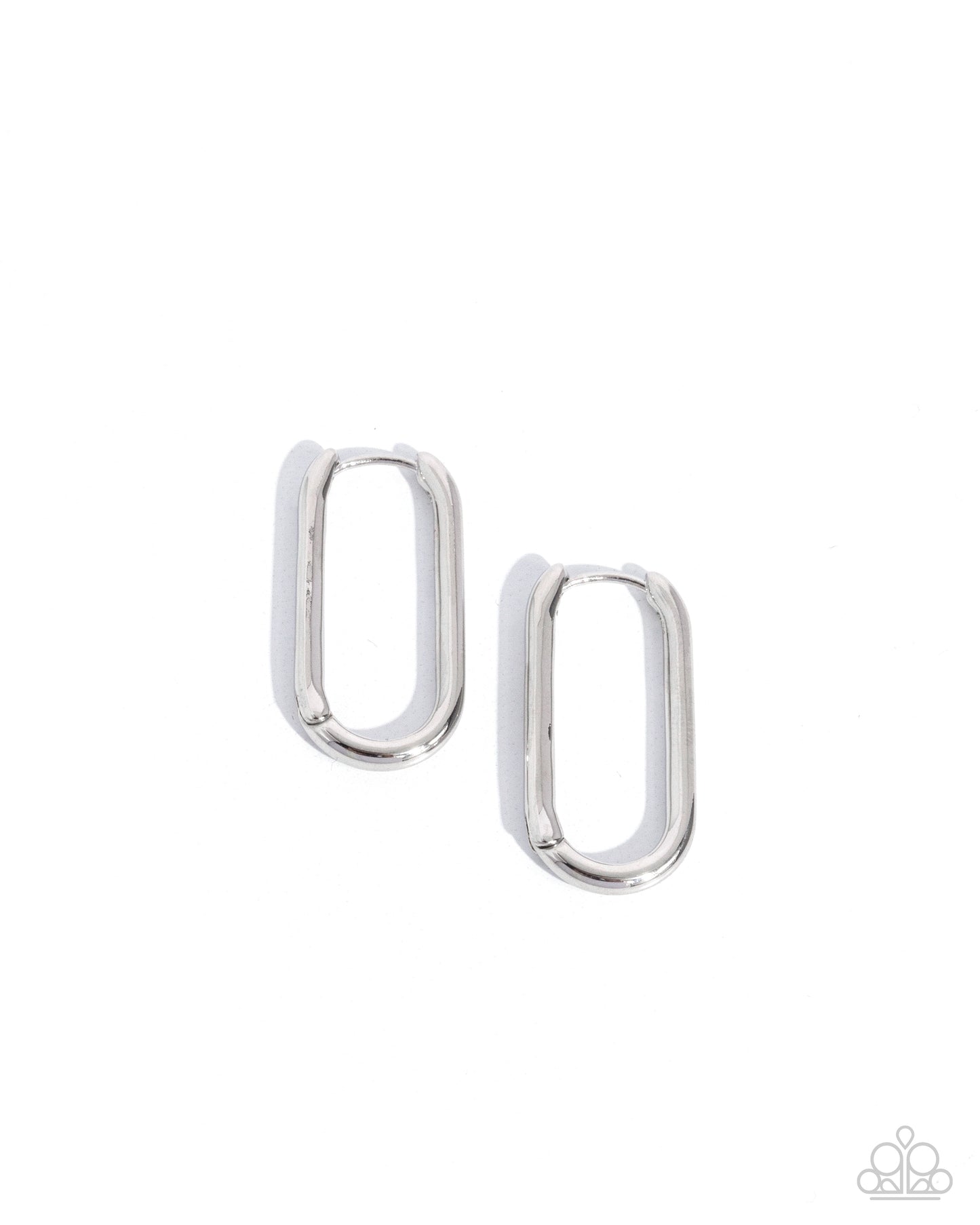 Paramount Paperclips - silver - Paparazzi earrings