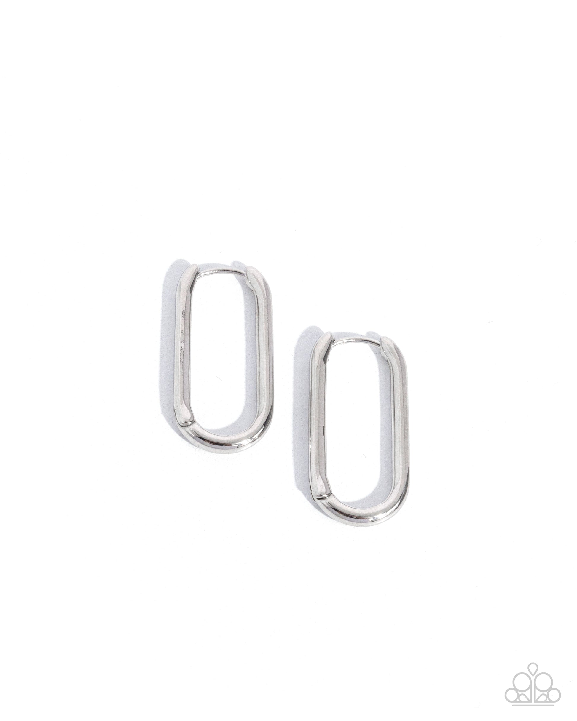 Paramount Paperclips - silver - Paparazzi earrings