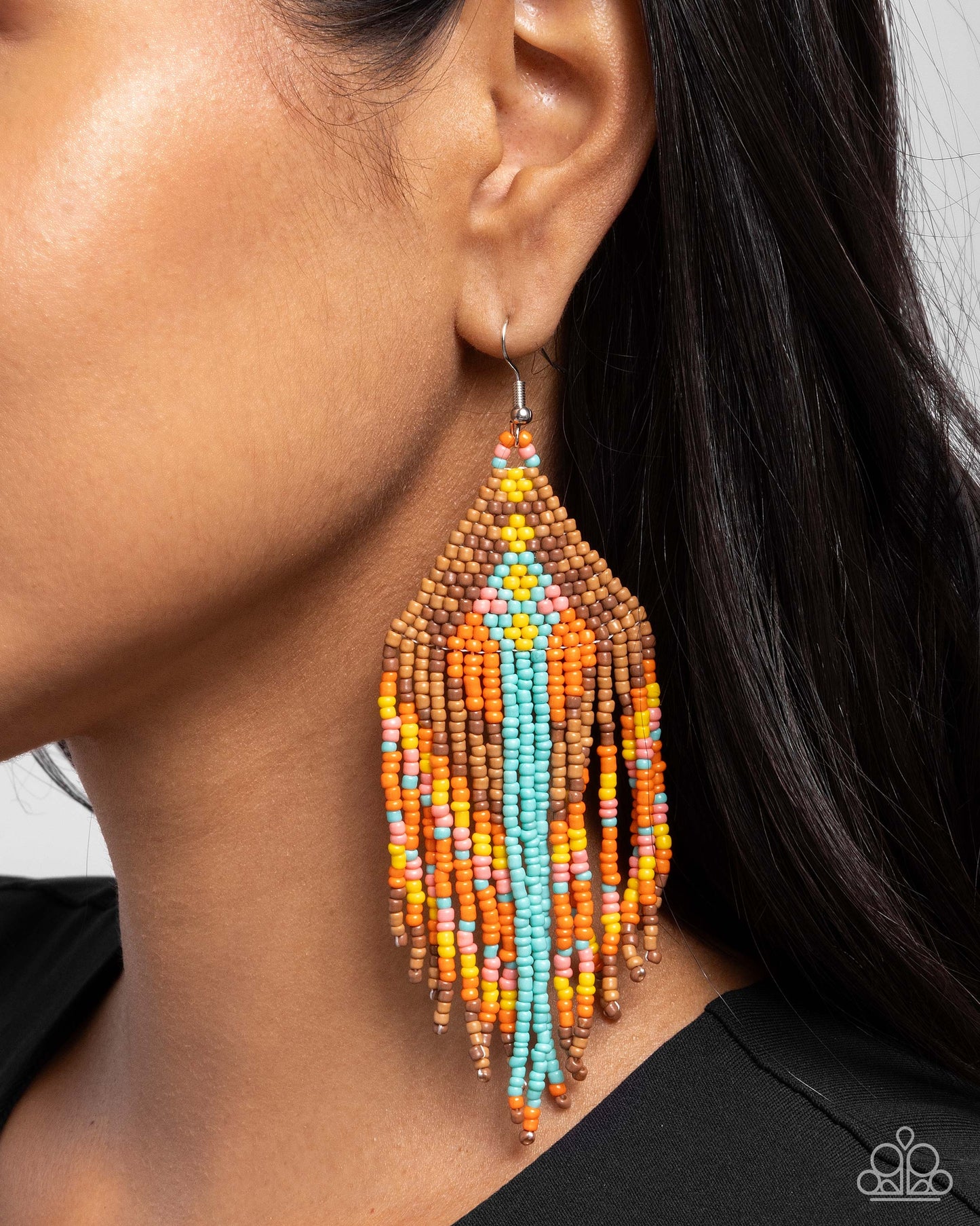 Paramount Pattern - multi - Paparazzi earrings