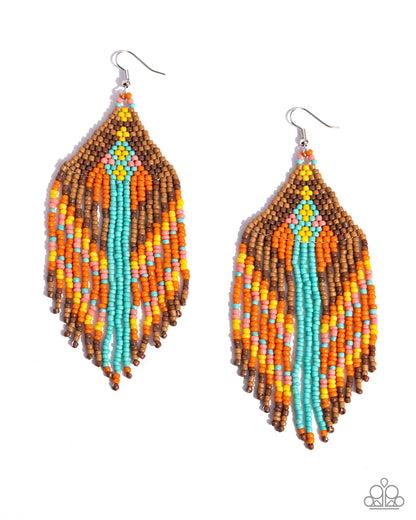Paramount Pattern - multi - Paparazzi earrings