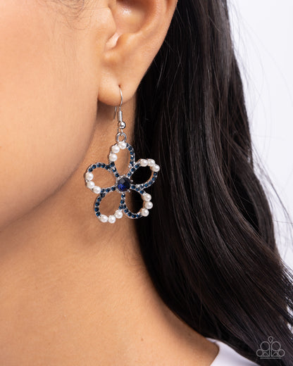 Paramount Pearls - blue - Paparazzi earrings