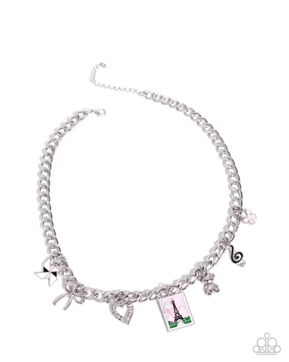 Parisian Pedestal - pink - Paparazzi necklace