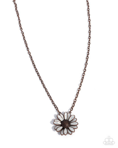 Parisian Posy - copper - Paparazzi necklace
