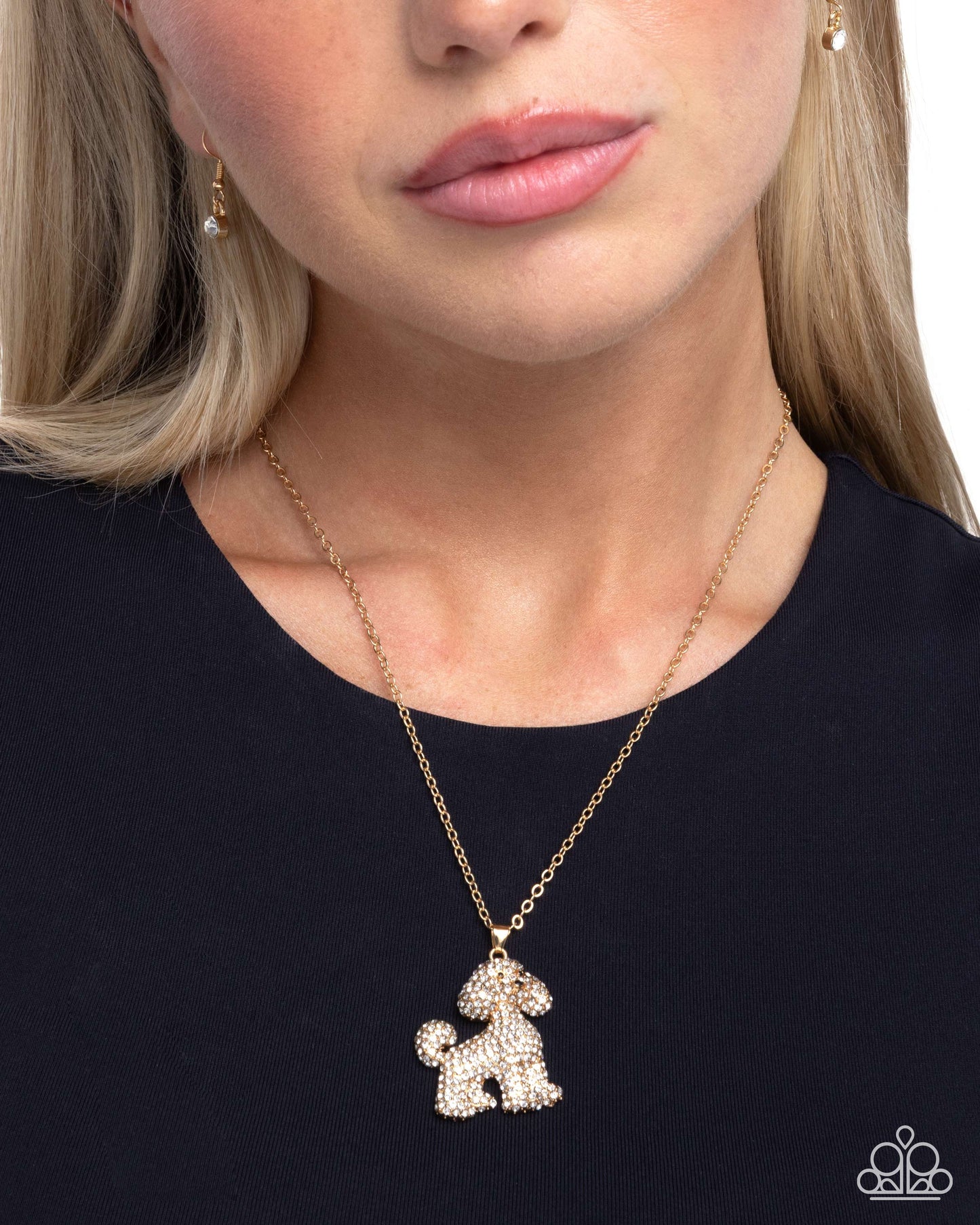 Particular Poodle - gold - Paparazzi necklace