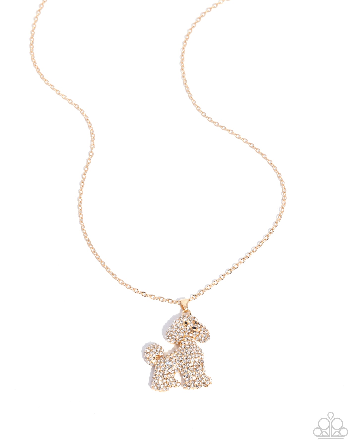 Particular Poodle - gold - Paparazzi necklace