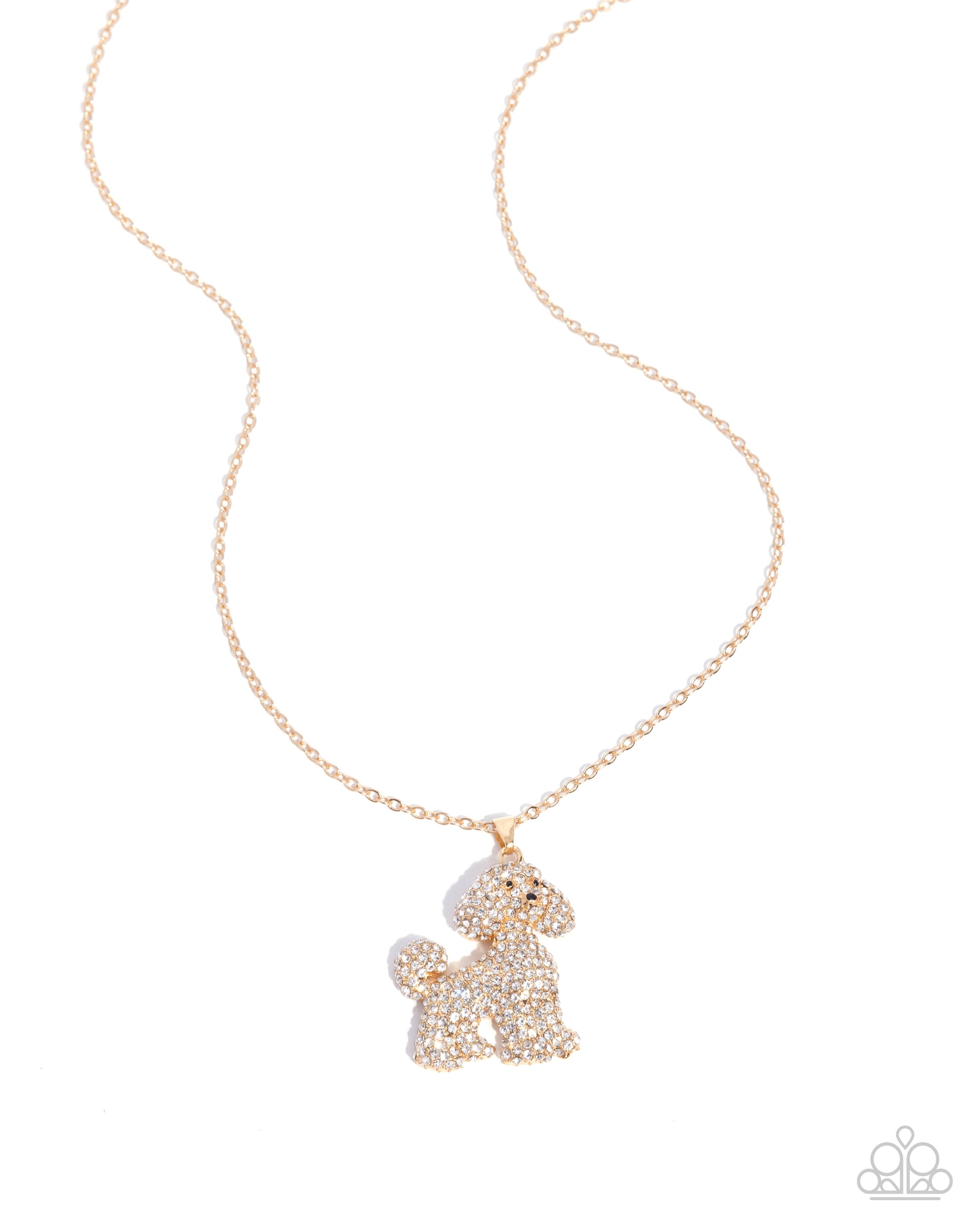 Particular Poodle - gold - Paparazzi necklace
